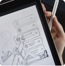 Projet d'illustration - étape Esquisse au crayon