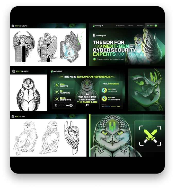 Exemples de projets d'illustration du studio
